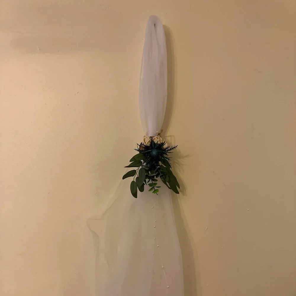 ETSY floral wedding pew decor